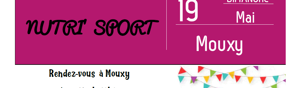 Nutri’sport 2019 - reporté au dimanche 2 juin 2019