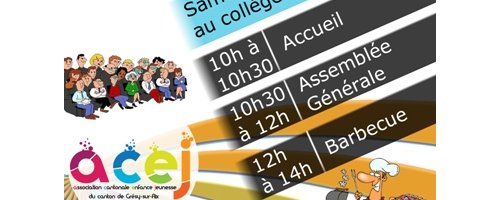 AG et élection du CA de l’ACEJ - Samedi 5 avril 2014