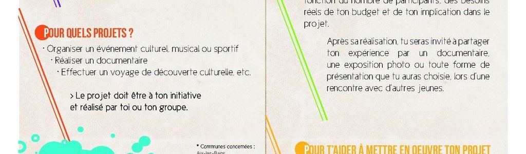 Bourse jeunes des cantons aixois