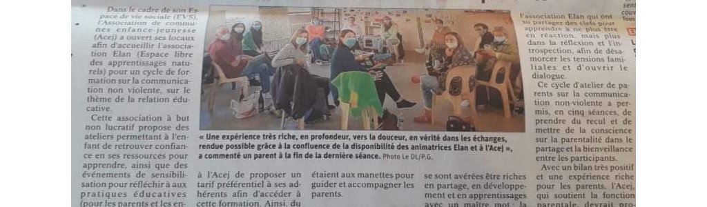 Atelier parentalité&nbsp;: CNV