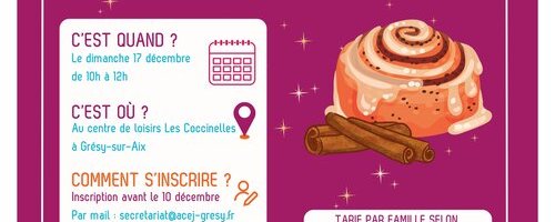 Atelier confection de gâteaux de Noël 